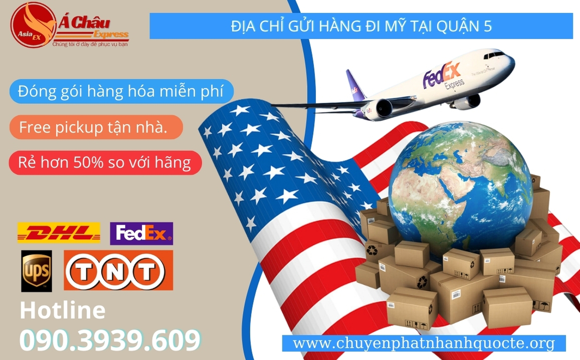 Địa chỉ Gửi hàng đi Mỹ tại Quận 5