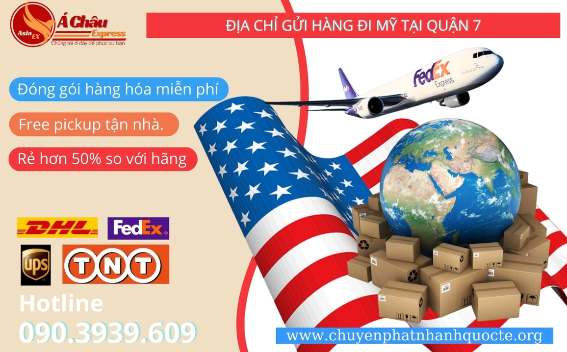 Địa chỉ Gửi hàng đi Mỹ tại Quận 7