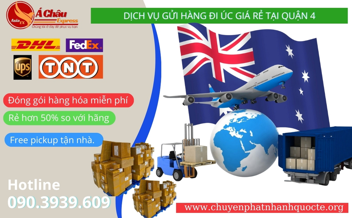 Dịch vụ Gửi hàng đi Úc giá rẻ tại Quận 4